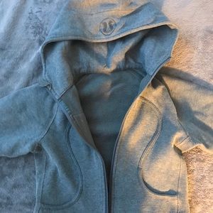 grey zip up lululemon sweater